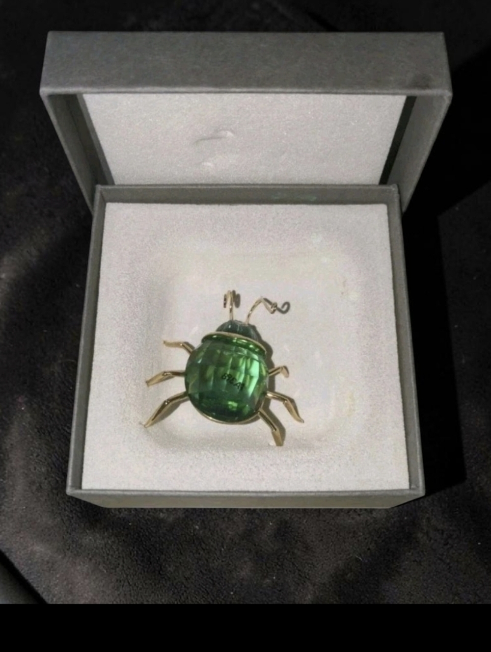 Swarovski Paradise ARANOS Scarab Beetle Emerald Medium Object with magnet NIB!